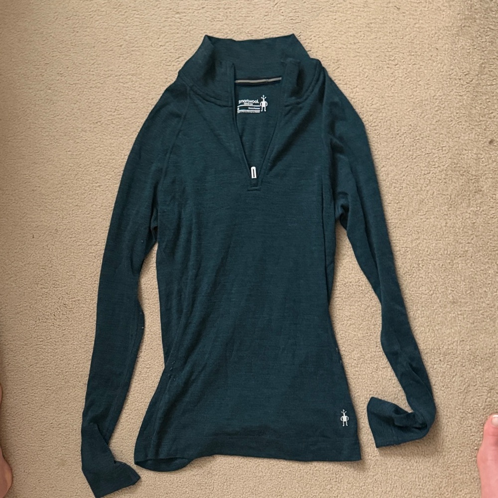 Smartwool quarter zip Long Sleeve - Dark Green
